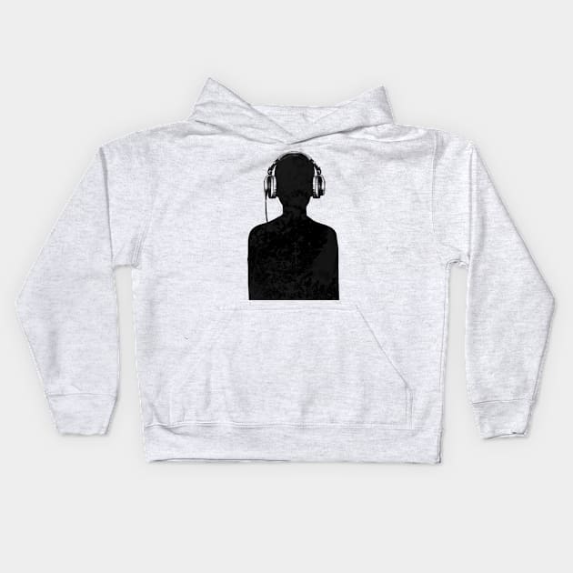 Black music+ Kids Hoodie by barmalisiRTB